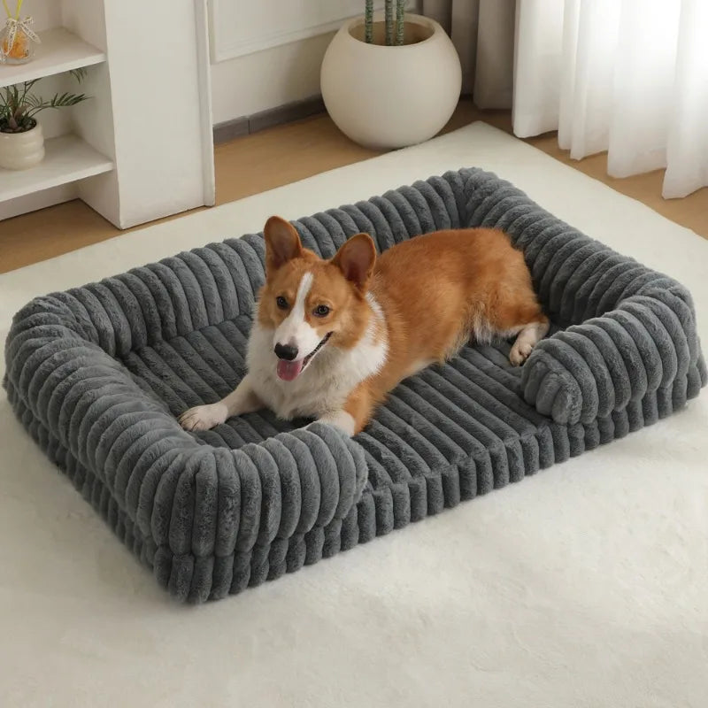 Corduroy Calming Pet Bed