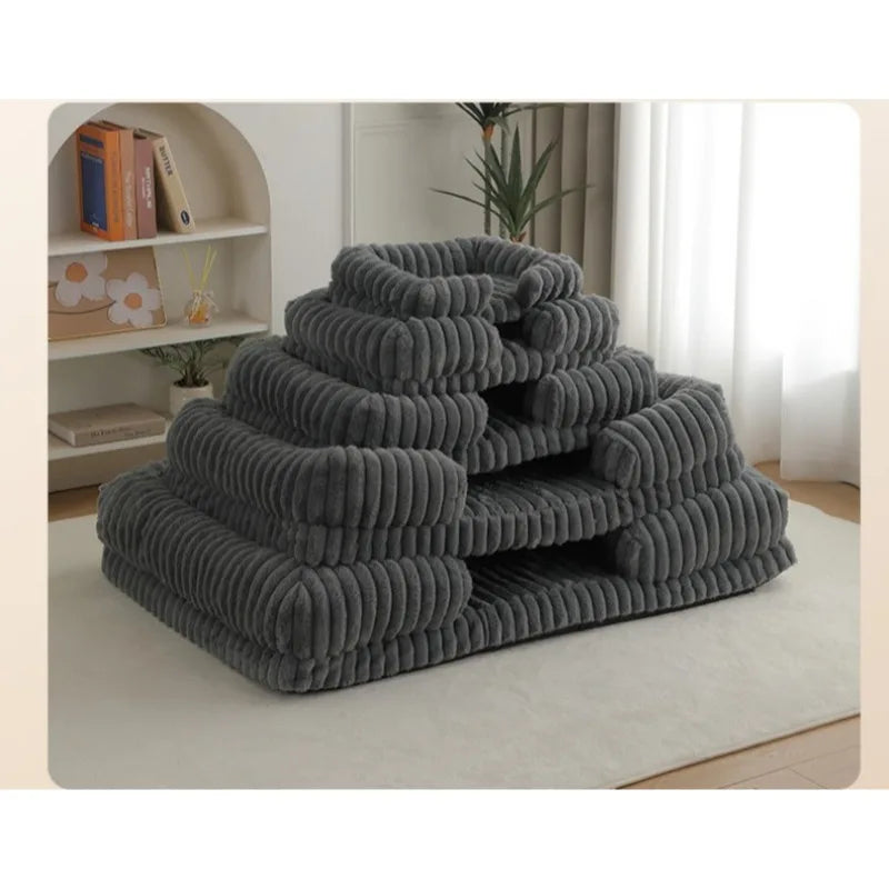 Corduroy Calming Pet Bed
