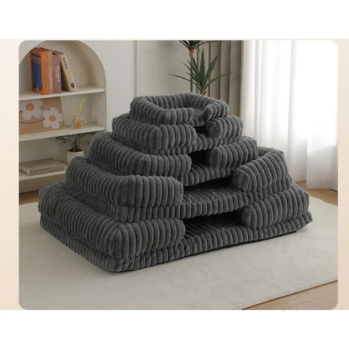 Corduroy Calming Pet Bed